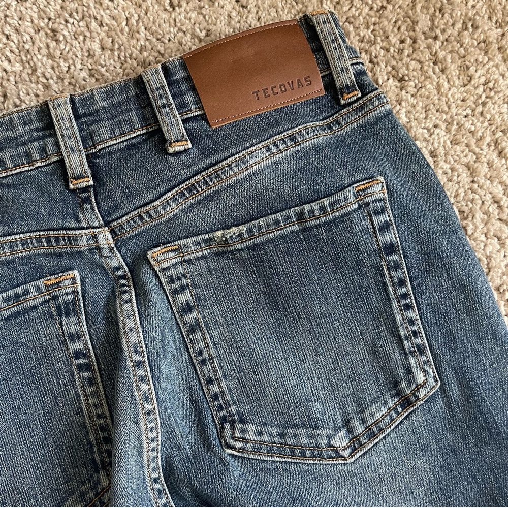 NEW Tecovas Skinny Medium Blue High Rise Denim Jeans